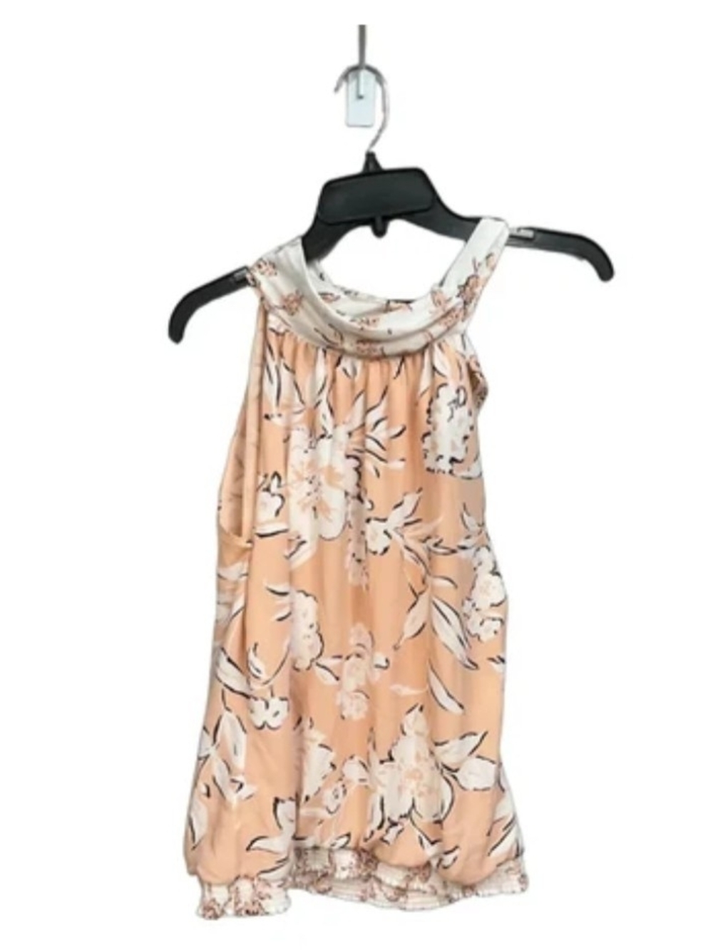 White House Black Market Peach Floral Halter Camisole